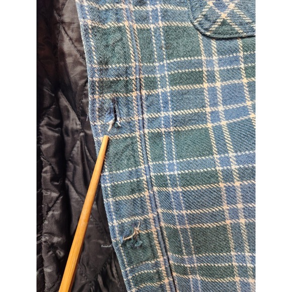 Cabelas Mens Large Flannel Button Up Shirt Jacket Shacket Size L - Picture 12 of 15